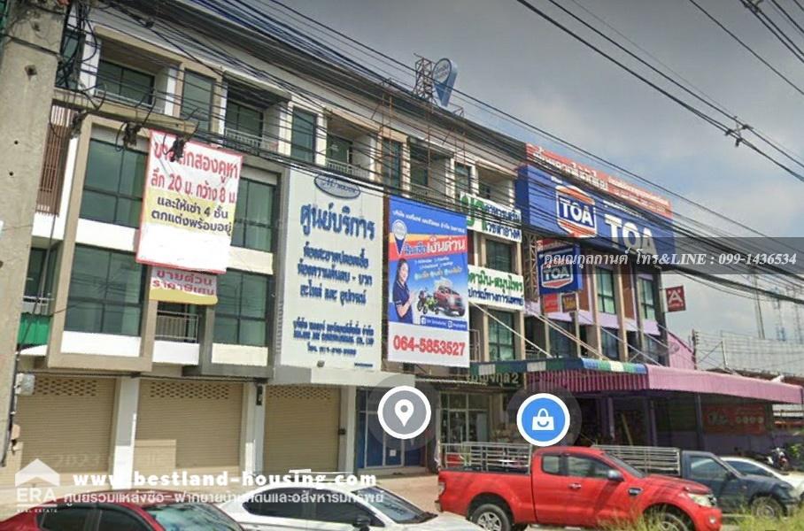 For SaleShop HousePathum Thani,Rangsit, Thammasat : Commercial building for sale, 4.5 floors, 45 sq m., excellent location, next to Khlong Luang Road.