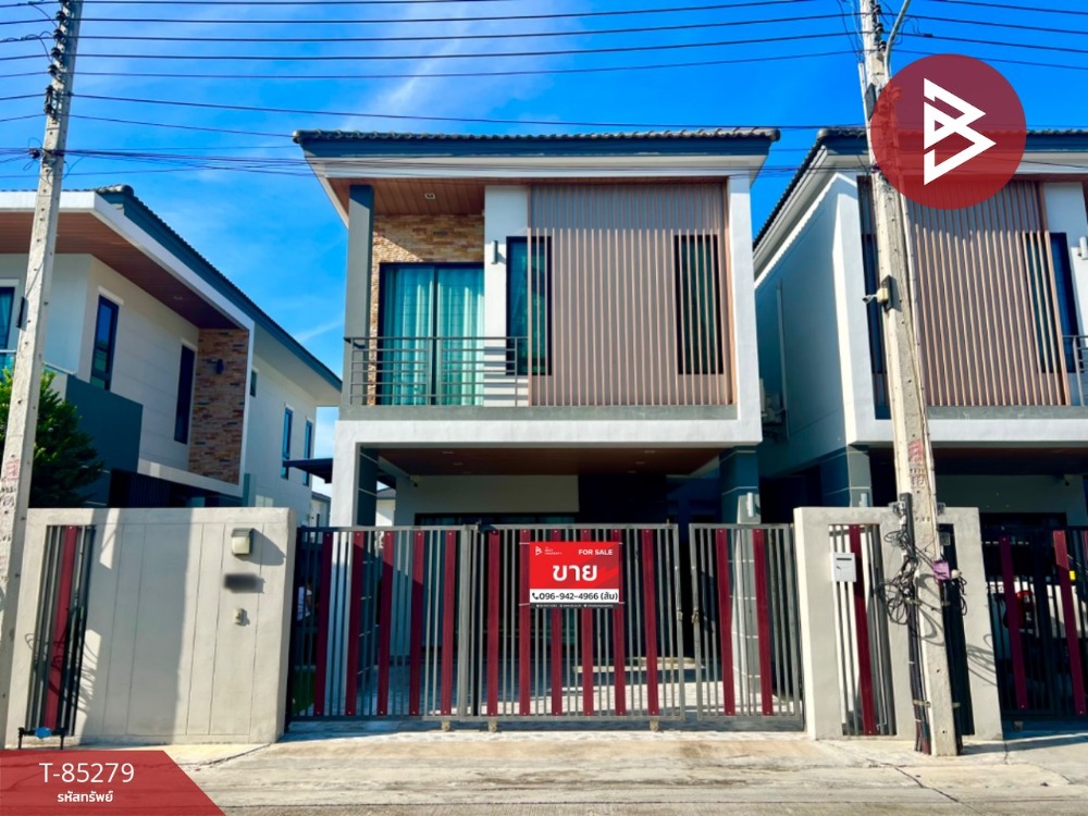 For SaleHousePattaya, Bangsaen, Chonburi : Semi-detached house for sale, The Bright Village 3 Amata Nakorn-Motorway Don Hua Lo Chonburi