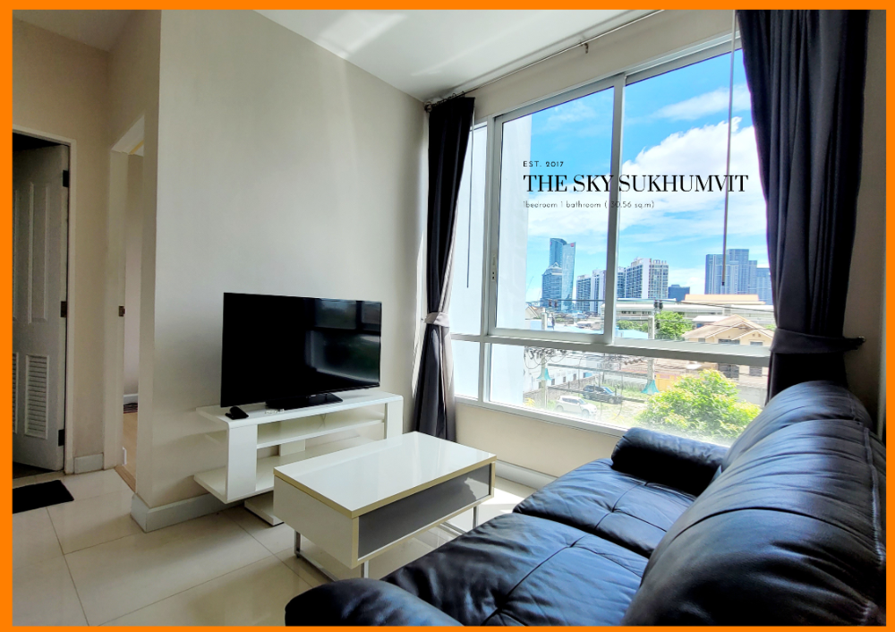 For SaleCondoOnnut, Udomsuk : Hurry, special discount condo, The Sky Sukhumvit (30.56 sq m.) 250 meters to BTS Udomsuk.