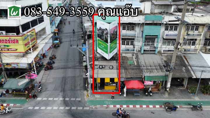 For SaleShophouseSamut Prakan,Samrong : Commercial building for sale, 30 sq m, corner of Phraeksa Road, Taiban Subdistrict, Mueang District, Samut Prakan Province