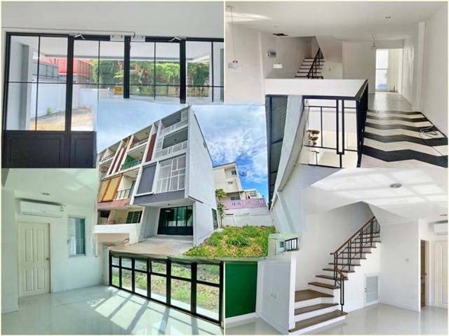 For RentTownhouseLadkrabang, Suwannaphum Airport : Bigger than a Detached house Robinson Latkrabang 16-22 Home office for rent 3 and a half floors The