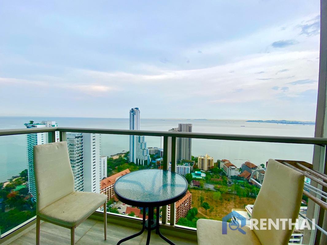 For SaleCondoPattaya, Bangsaen, Chonburi : Riviera Wongamart  1 bedroom come with Beautiful room, high floor