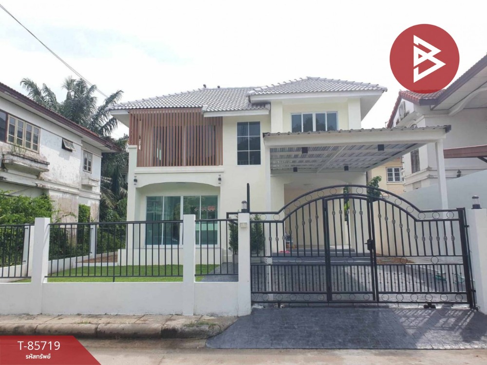 For SaleHouseLadkrabang, Suwannaphum Airport : 2-story detached house for sale, Lake Garden Villa Village, Lat Krabang, Bangkok, newly renovated.