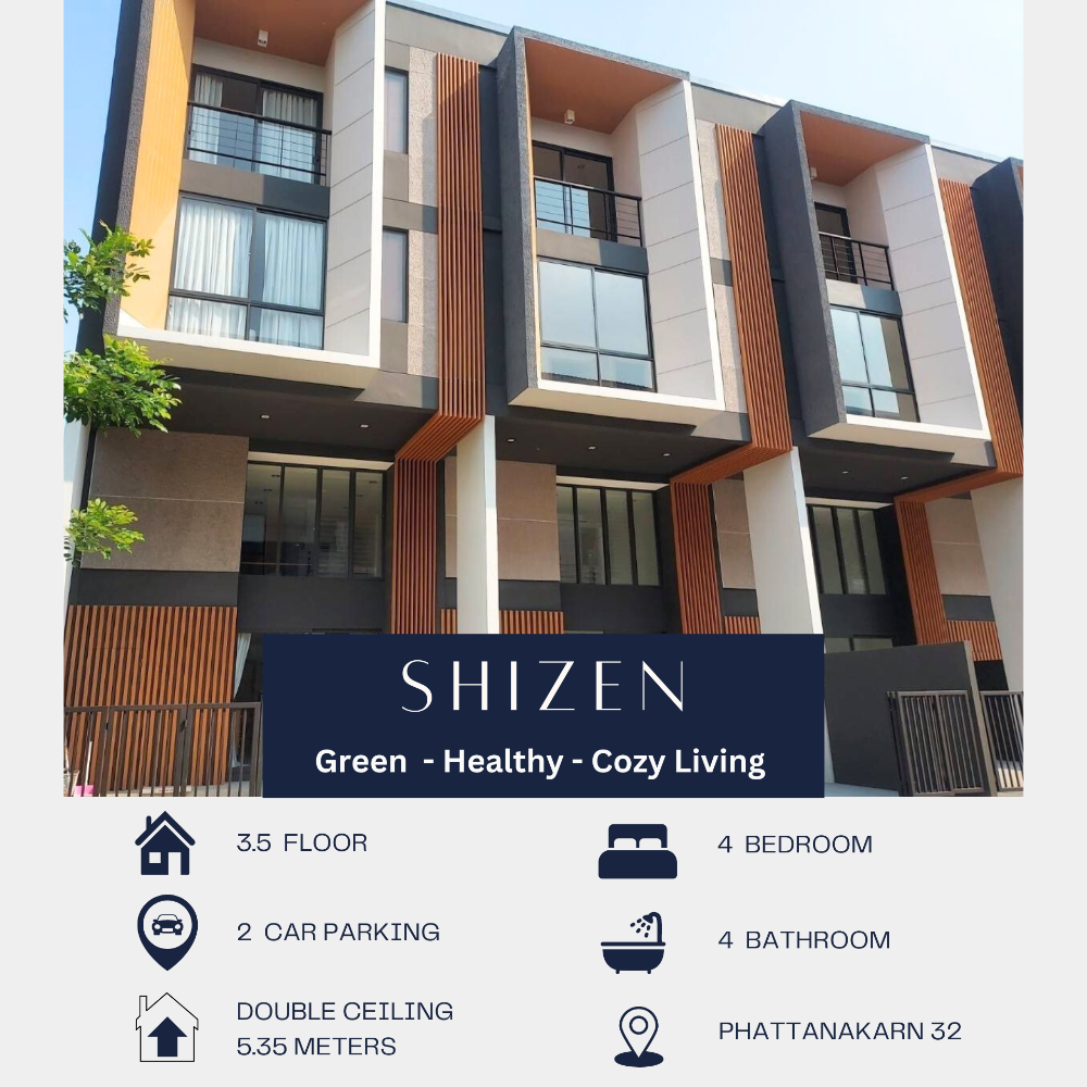 For SaleTownhousePattanakan, Srinakarin : Modern townhome, 3.5 floors, Phatthanakan 32, potential location in the heart of the city, near the expressway, special discount price, project closed.