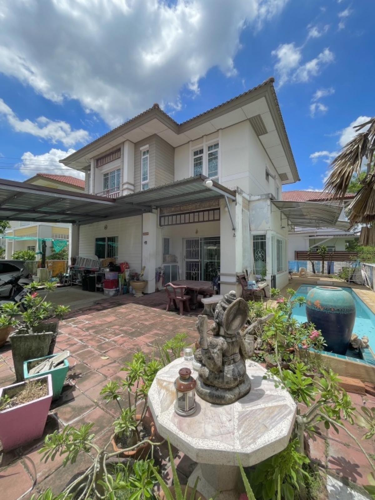 For SaleHouseNawamin, Ramindra : For sale: 4 bedroom detached house with swimming pool, Prompat 1, Sansiri, 68 sq m, near Sathit Phatthana School.