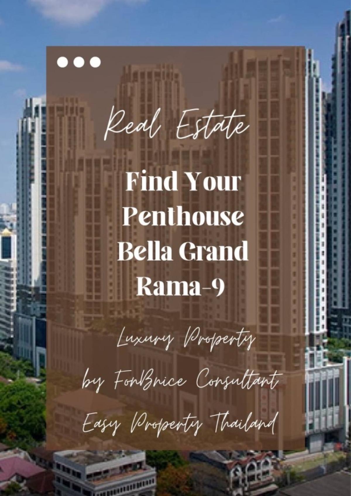 For SaleRetailRama9, Petchburi, RCA : NH07-⭐️For SALE | Penthouse The Bella Grand Rama-9 Ratchada Road Bangkok |