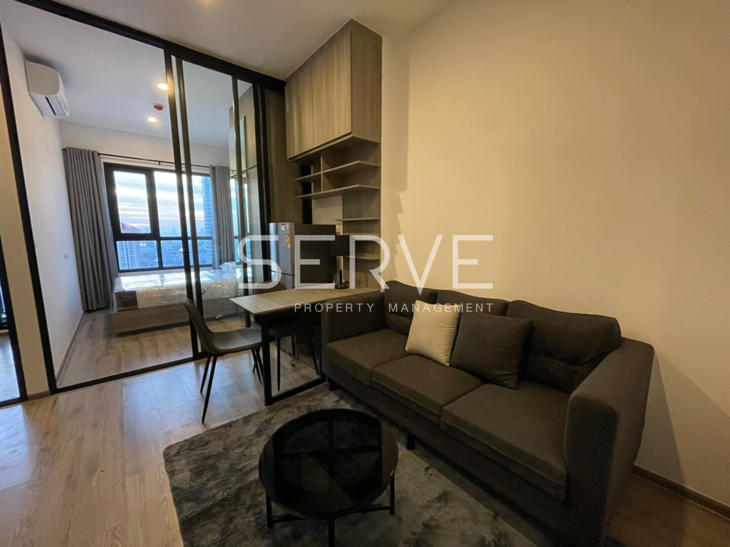 For RentCondoOnnut, Udomsuk : 🔥Hot Price 17K🔥- 1 Bed Plus+ 31.41 sq.m. Super High Fl. 45+ Good Location BTS ON Nut 650 m. at KnightsBridge Prime Onnut Condo / For Rent