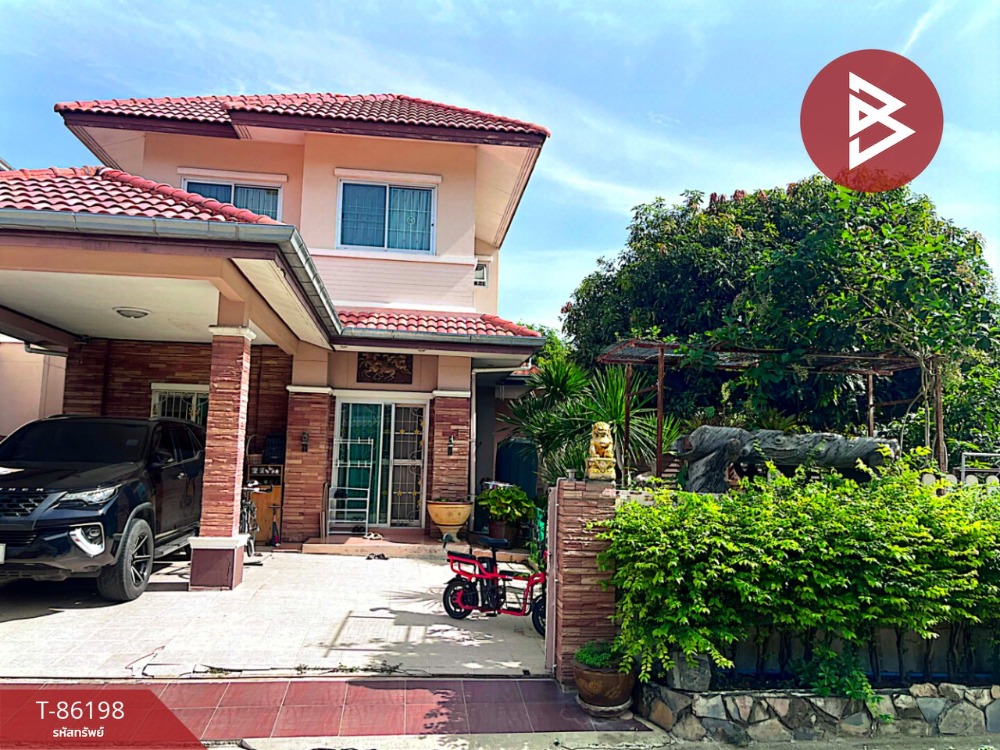 For SaleHouseMin Buri, Romklao : Single house for sale Panthiya Village, Suwinthawong, Bangkok