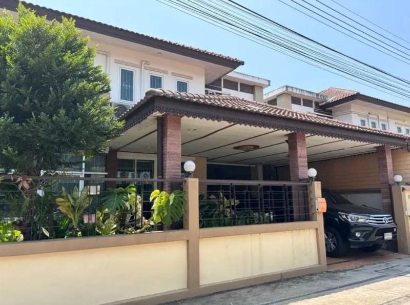 For SaleHouseSriracha Laem Chabang Ban Bueng : Second-hand detached house in Sriracha Mangmeesrisuk Village Grand Ville Bang Phra - Huai Yai Phrom