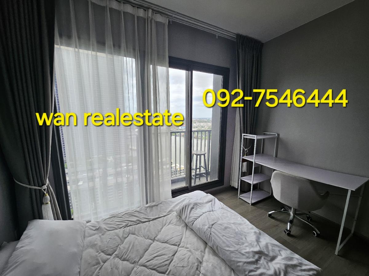 For RentCondoRattanathibet, Sanambinna : For rent Politan Aqua, 27th floor, pool view, river view, size 30 sq m, beautifully decorated, economical price