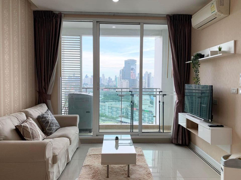 For RentCondoRama9, Petchburi, RCA : Condo for rent, TC Green Rama 9, beautiful room, good view, fully furnished, ready to move in.