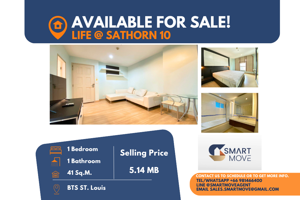 For SaleCondoSathorn, Narathiwat : Code C20221200637.......Life @ Sathorn 10 for sale, 1 bedroom, 1 bathroom, high floor, furnished, Special Deal!!