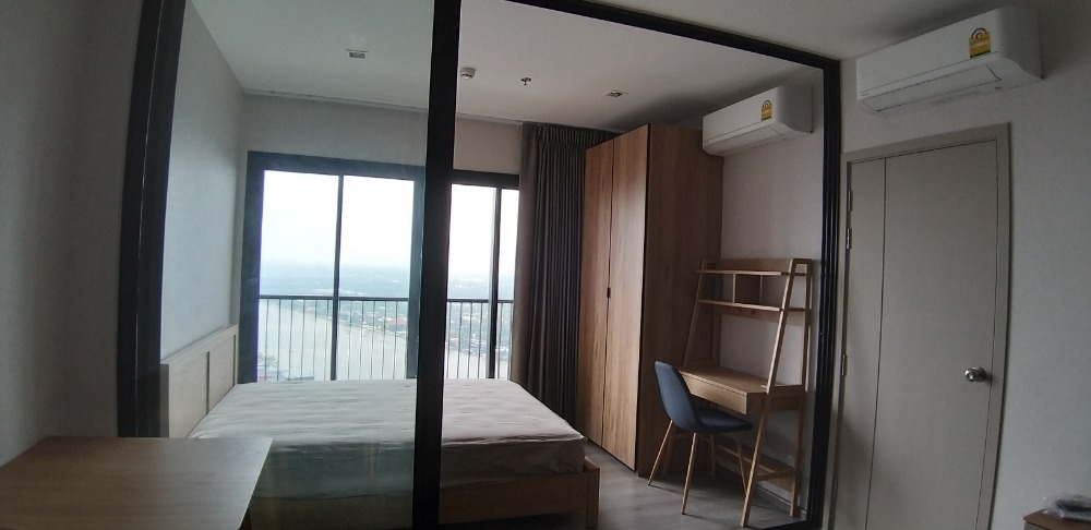 For RentCondoRattanathibet, Sanambinna : Condo for rent, The Politan Rive, 44th floor, river view, 31 sq m., 12,000 including common areas (fully furnished)