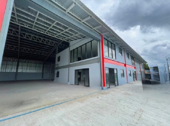 For RentWarehouseVipawadee, Don Mueang, Lak Si : Tel. 081-632-0632 Warehouse for rent with 2-story office, Soi Rangsit, Nakhon Nayok Enter the alley, not deep / Rangsit, Nakhon Nayok, Khlong 1 / Warehouse area 500 square meters / container.