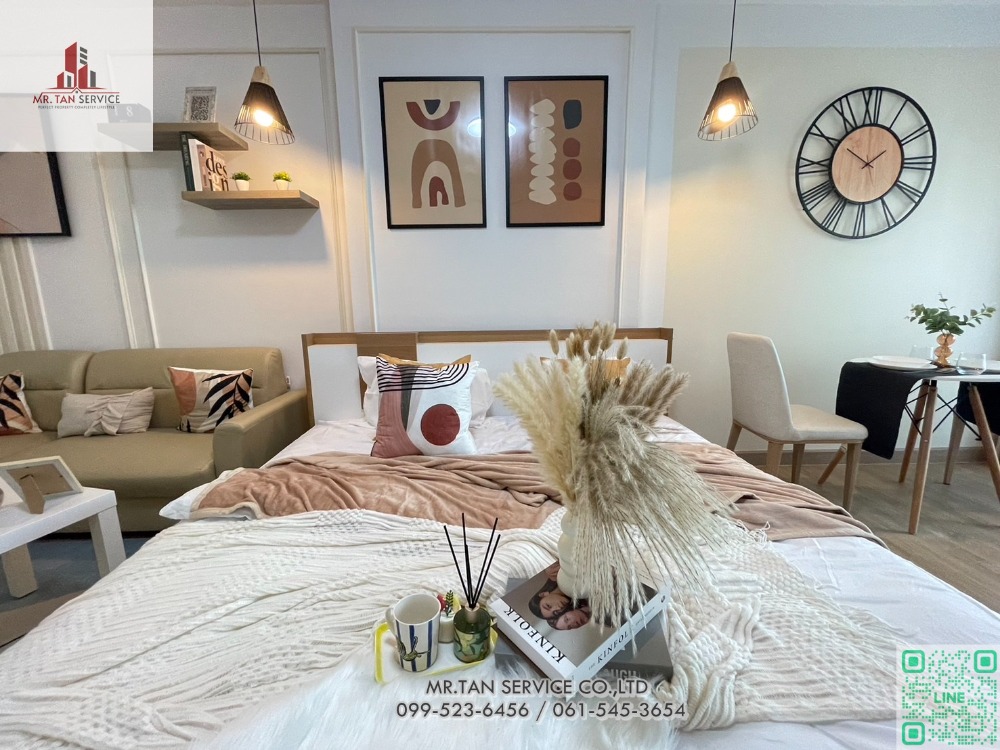 For SaleCondoPattanakan, Srinakarin : Condo for sale, Supalai Park Srinakarin, beautifully decorated, fully furnished, ready to move in, next to the BTS.