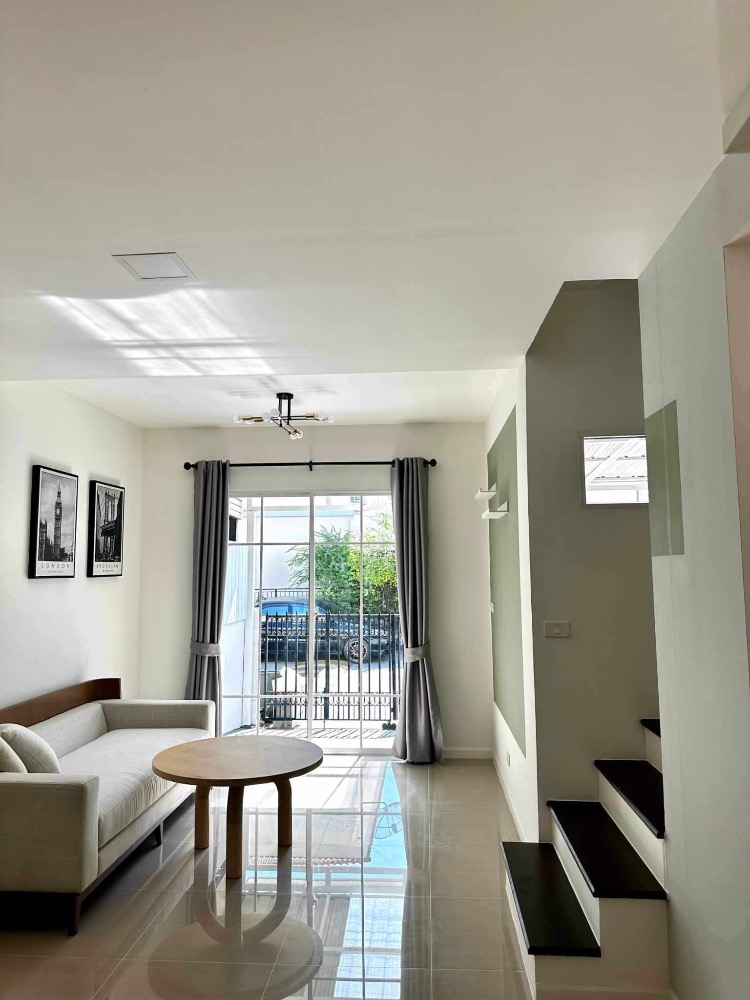 For RentTownhouseMin Buri, Romklao : Townhome for rent Pruksa Ville 109 Ramkhamhaeng-Wongwaen, fully furnished, near Paseo