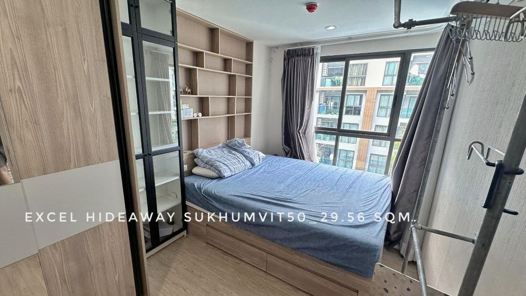 For SaleCondoOnnut, Udomsuk : 1 bedroom condo for sale, The Excel Hideaway, Sukhumvit 50 29.56 sqm. Suitable for both themselves and investing. There are bts shuttle all day.