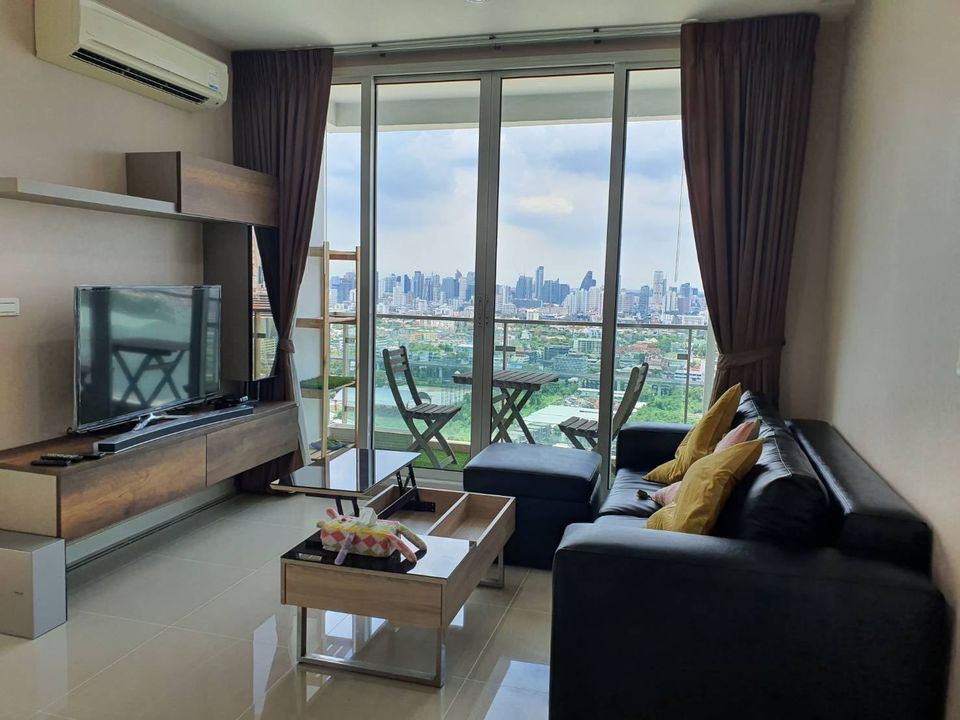 For SaleCondoRama9, Petchburi, RCA : TC Green Rama IX, large room size 57 sq m. 2 bedrooms, 1 bathroom