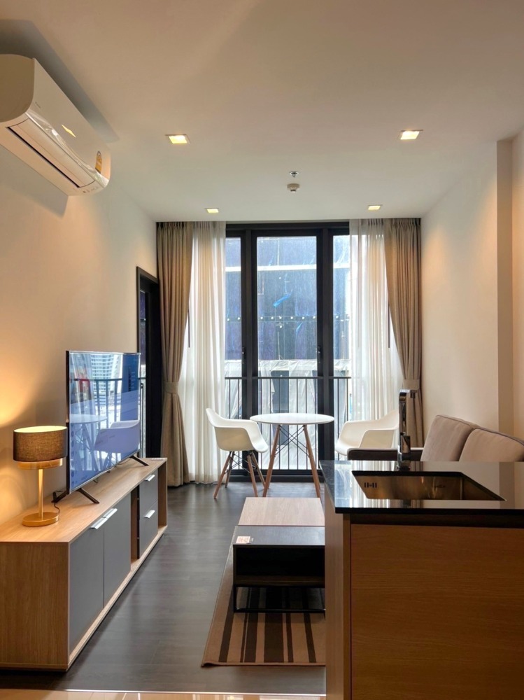 For RentCondoRama9, Petchburi, RCA : THE LINE Asoke-Ratchada I MRT Rama 9 I Beautiful room, rare room, good price, fully furnished, has electrical appliances, ready to move in.