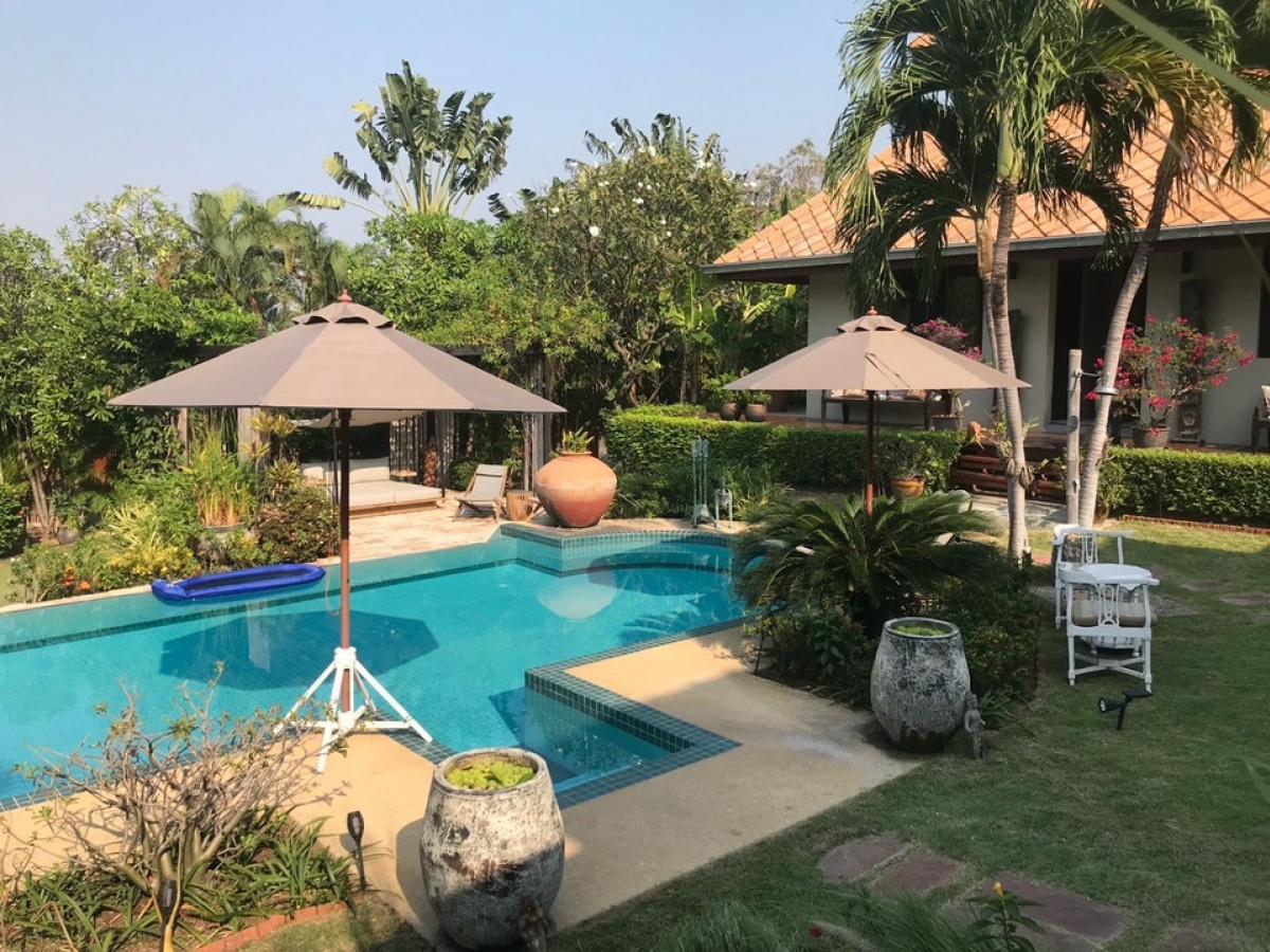 For SaleLandHuahin, Prachuap Khiri Khan, Pran Buri : Single house in Hua Hin, area 1.1.25 rai, beautiful resort style house, 3 houses, price 30.9 million.