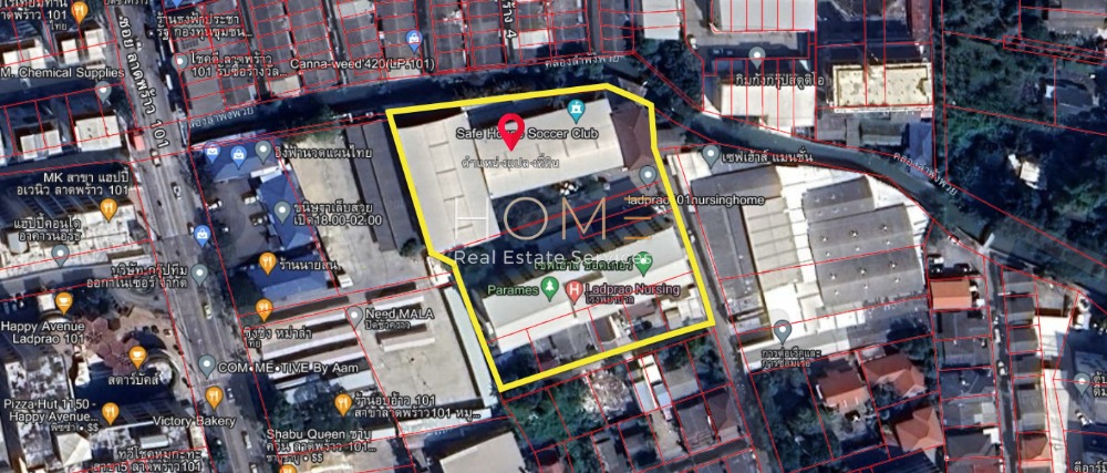 For SaleLandLadprao101, Happy Land, The Mall Bang Kapi : Land Ladprao 101 Yaek 38 / 3 rai 1 ngan 80.6 square wah (for sale), Land Ladprao 101 Yaek 38 / 1.365 Acre (FOR SALE) TIK481