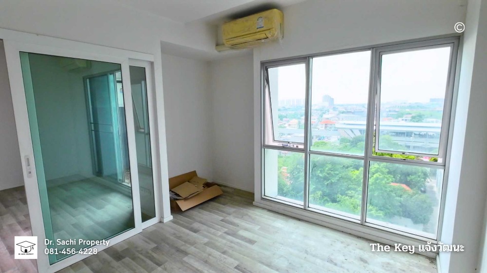 For SaleCondoChaengwatana, Muangthong : Condo for sale, The Key Chaengwattana, Building B, 10th floor, size 32.29 sq m. (empty room)