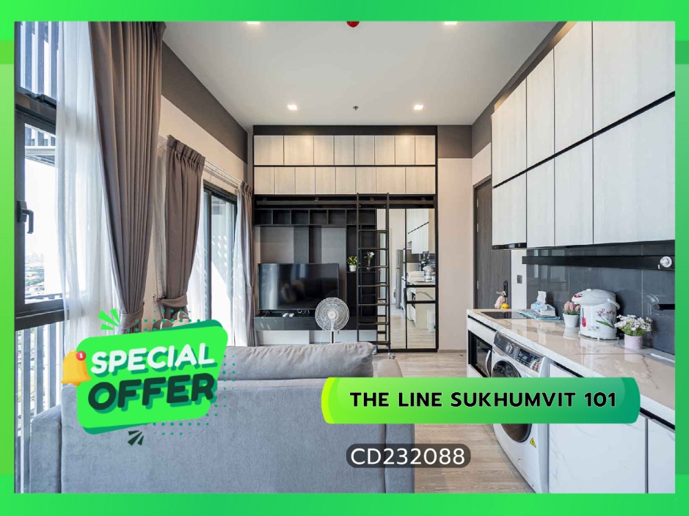 For SaleCondoOnnut, Udomsuk : THE LINE Sukhumvit 101, condo 4 min BTS-Punnawithi/co-working