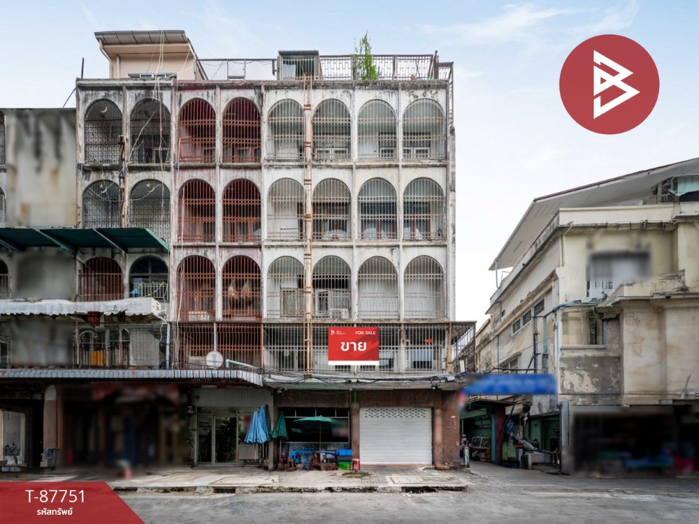 For SaleShophouseSilom, Saladaeng, Bangrak : Commercial building for sale, 2 units, 4 and a half floors, Soi Charoen Krung 32, Bang Rak, Bangkok.