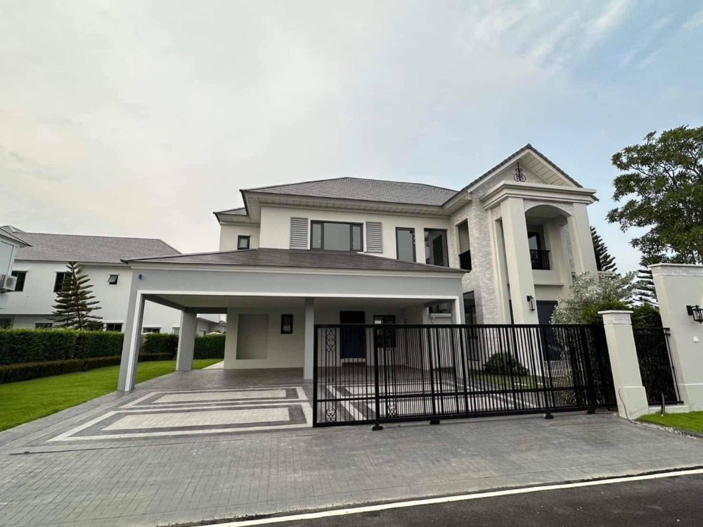 For SaleHouseLadkrabang, Suwannaphum Airport : ♦ Unfinished ♦ Single house 2 storey 4 beds 4 parking | 170.00 sq.w. 423.00 sq.m. | near Motorway Thap Chang 10 mins, Wellington College International School 10 mins