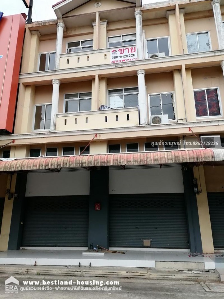 For SaleShophousePathum Thani,Rangsit, Thammasat : Commercial building for sale, 3 floors, 17.2 sq m., Sahakorn, Housing, Lam Luk Ka