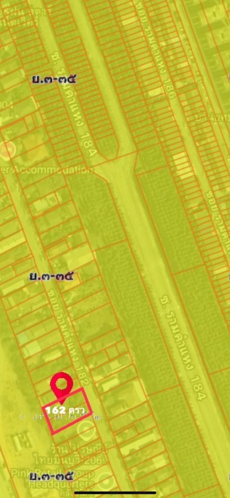 ขายที่ดินมีนบุรี-ร่มเกล้า : Vายที่ดิน 162 ตรว. ซ.รามคำแหง 182 มีนบุรี ใกล้ สุวินทวงศ์ สะพานสูง บางกะปิ ร่มเกล้า ลาดกระบัง