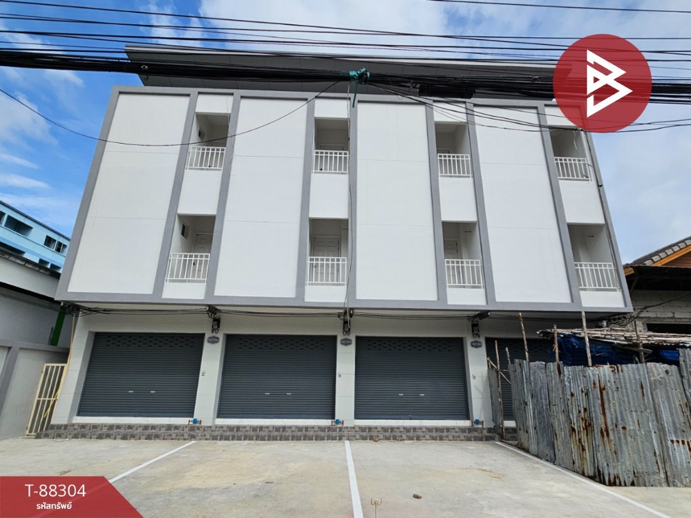 For SaleShophouseSamut Prakan,Samrong : Commercial building for sale, 4 units, area 1 ngan, Bang Mueang, Samut Prakan.