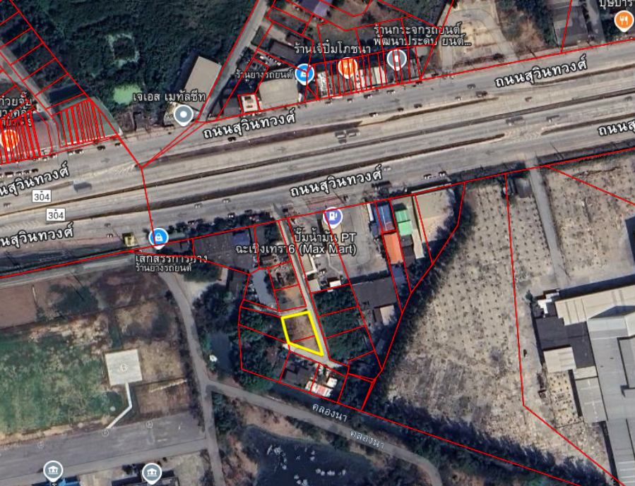 For SaleLandChachoengsao : Land for sale, 485 square wah, Khlong Na Subdistrict, Mueang Chachoengsao District, Chachoengsao