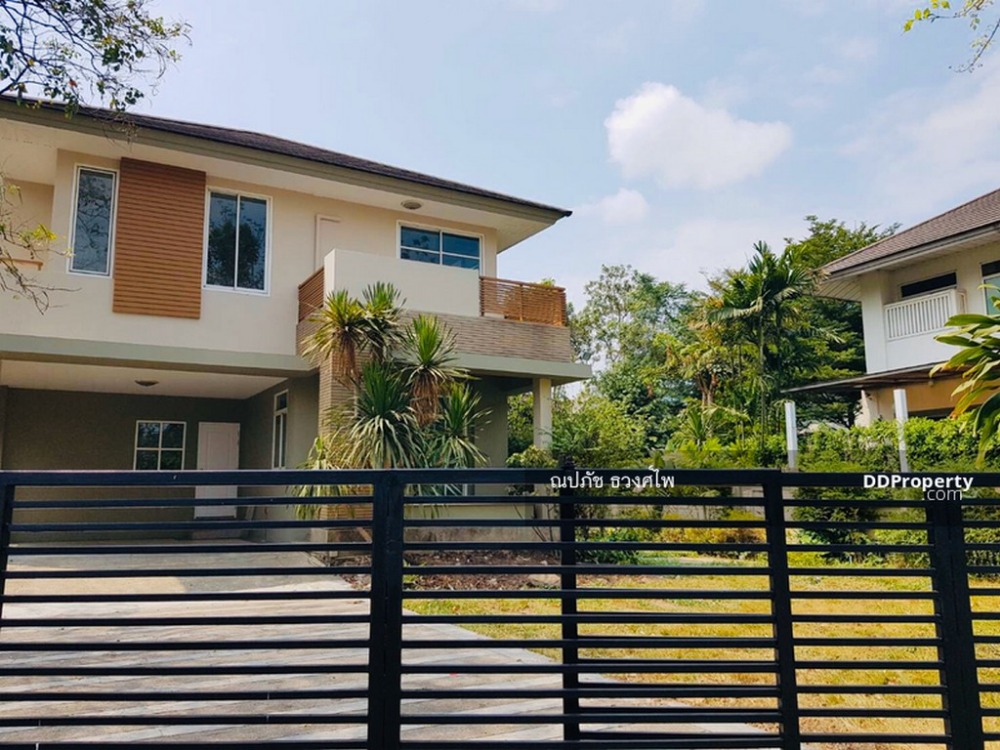 For SaleHousePattanakan, Srinakarin : Single house for sale, Nusasiri Village, Rama 9-Wongwaen, near Airport link, Ban Thap Chang.