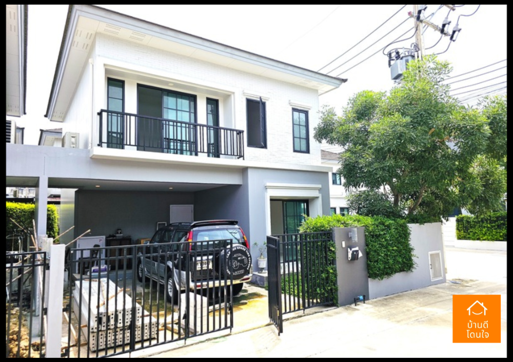 For SaleTownhomePathum Thani,Rangsit, Thammasat : Single house Britannia Wongwaen-Hathairat (36.6 sq m.), 3 bedrooms, 3 bathrooms, 2 parking spaces, corner unit.