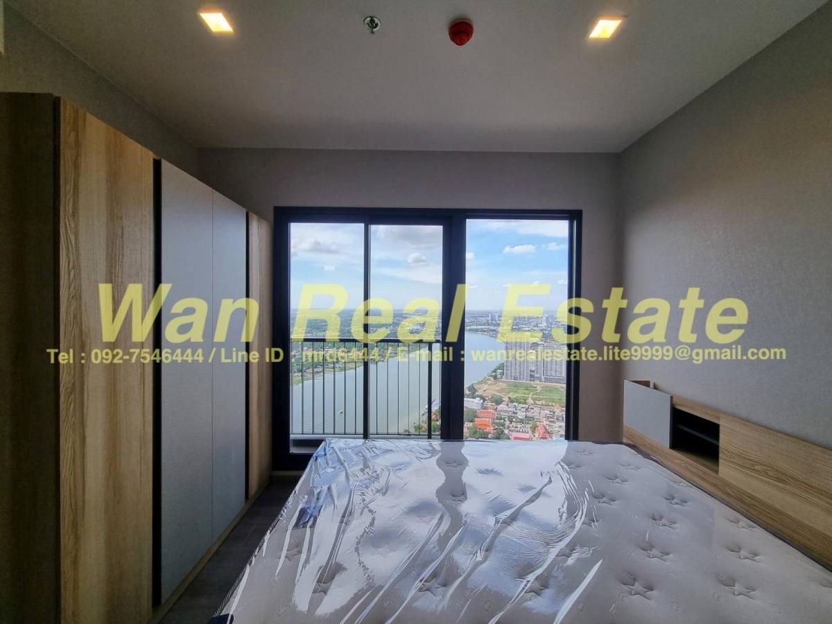 For RentCondoRattanathibet, Sanambinna : For rent, Politan Aqua, 57th floor, size 30 sq m, river view, Koh Kret, fully furnished, ready to move in.