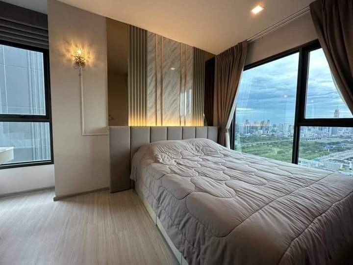 For RentCondoRama9, Petchburi, RCA : LAK189 Condo for rent, Life Asoke - Rama IX, 39th floor, city view, 46.5 sq m., 2 bedrooms, 1 bathroom, 36,000 baht. 064-959-8900