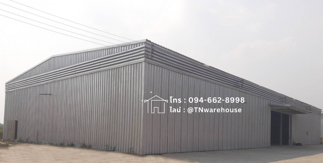 For RentWarehouseMin Buri, Romklao : Warehouse for rent, Lat Krabang, 341 sq m, next to the road, convenient to travel [ R09D_1 ]