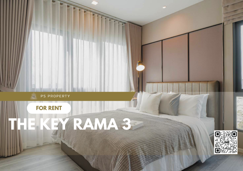 ให้เช่าคอนโดพระราม 3 สาธุประดิษฐ์ : ให้เช่า 📍 The Key Rama 3 📍 2 ห้องนอน ตกแต่งสวยครบพร้อม เฟอร์นิเจอร์และเครื่องใช้ไฟฟ้าครบ