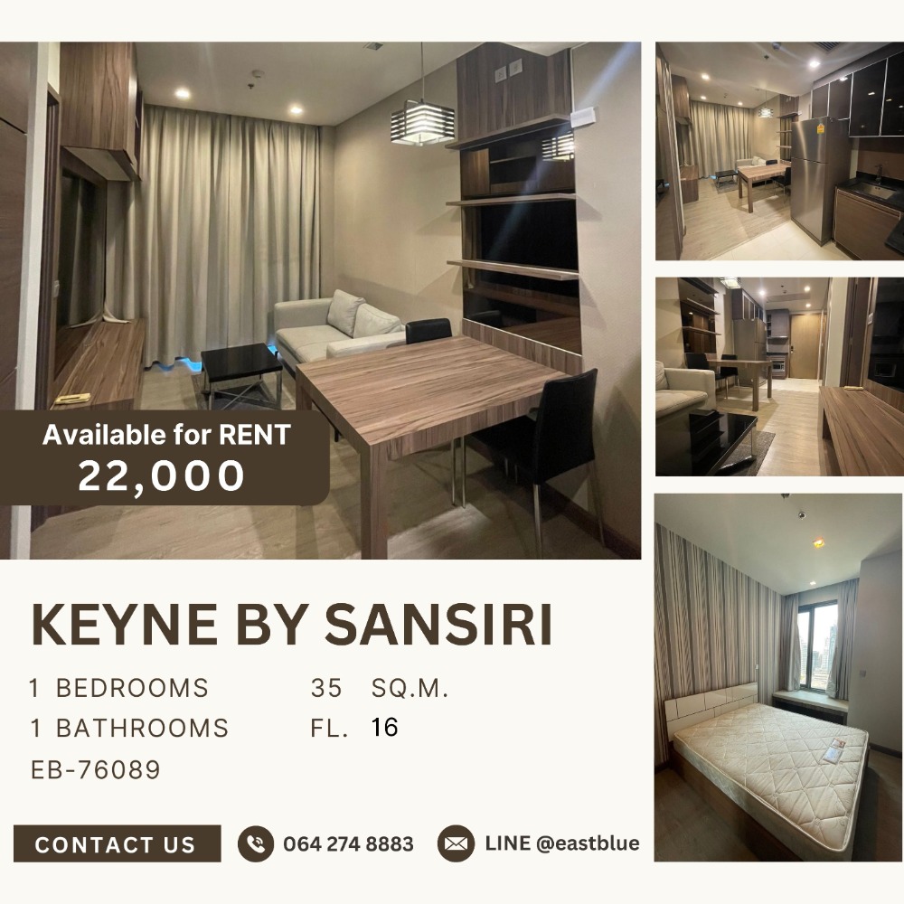 For RentCondo : Keyne by Sansiri 1 Bed for rent 22k