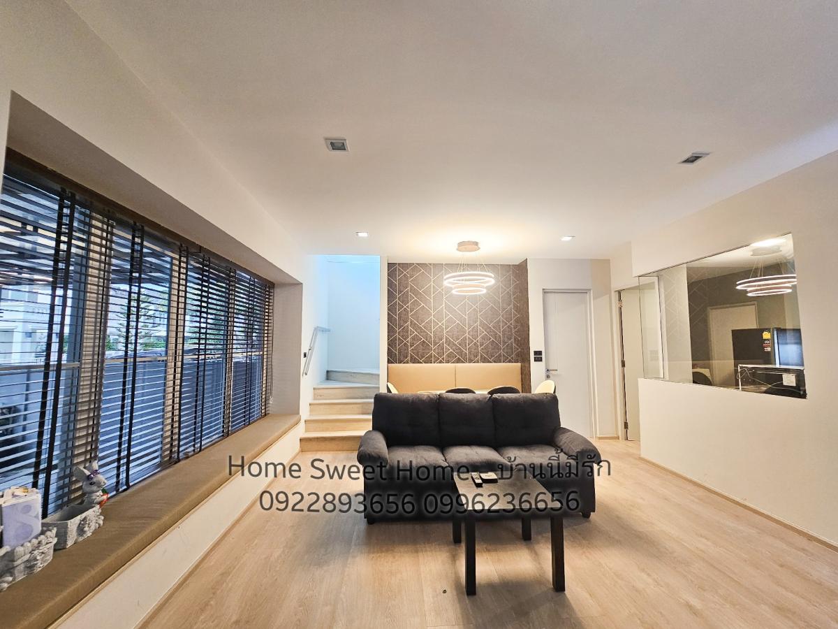 For SaleHouseBangna, Bearing, Lasalle : vai/for rent, beautiful semi-detached house, decorated, ready to move in, Anya Bangna-Ramkhamhaeng 2, opposite Mega Bangna (H24085)