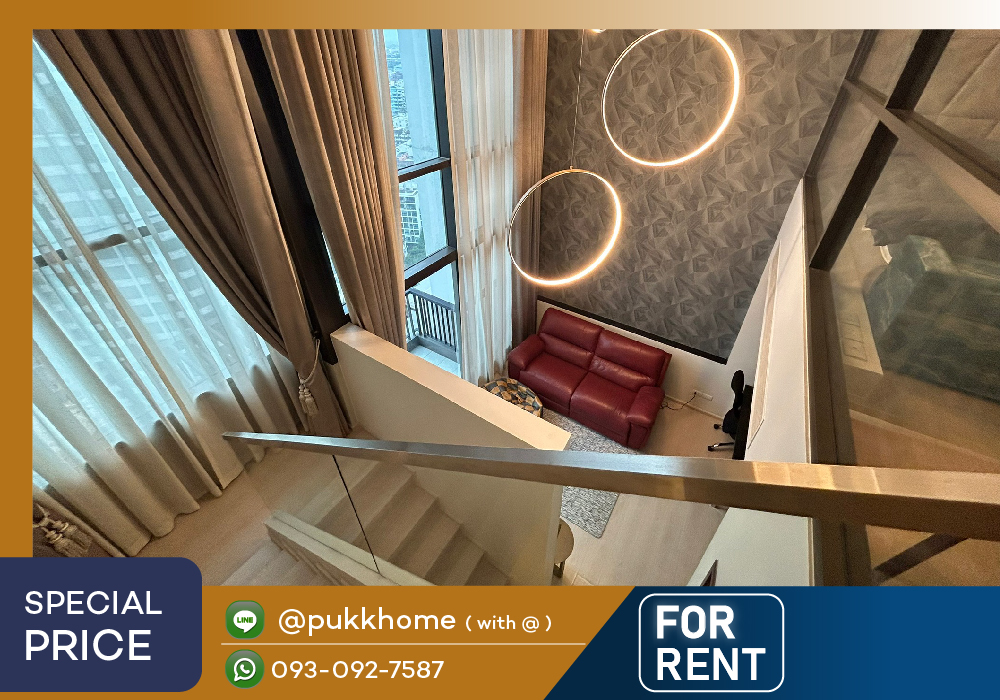 For RentCondoOnnut, Udomsuk : Rhythm Sukhumvit 44 /1 🚄 BTS Phra Khanong Duplex Fully Furnished 📞 Line : @pukkhome (with @)