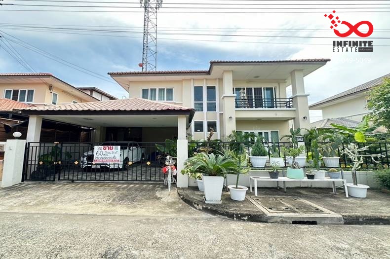 For SaleHousePathum Thani,Rangsit, Thammasat : 2-story detached house for sale, 60 square meters, Waen Yot Village 3, Lam Luk Ka Road.