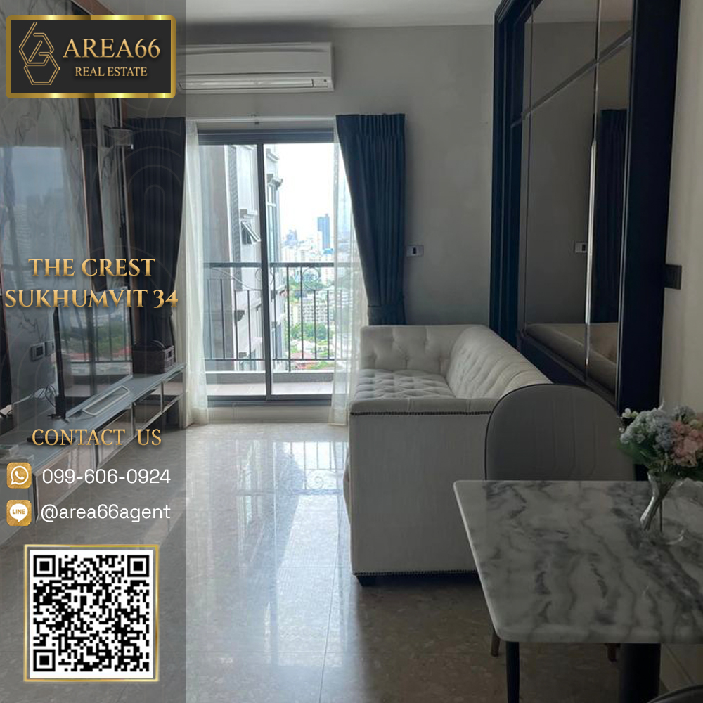 For SaleCondoSukhumvit, Asoke, Thonglor : 🔥For sale!! Condo The Crest Sukhumvit 34