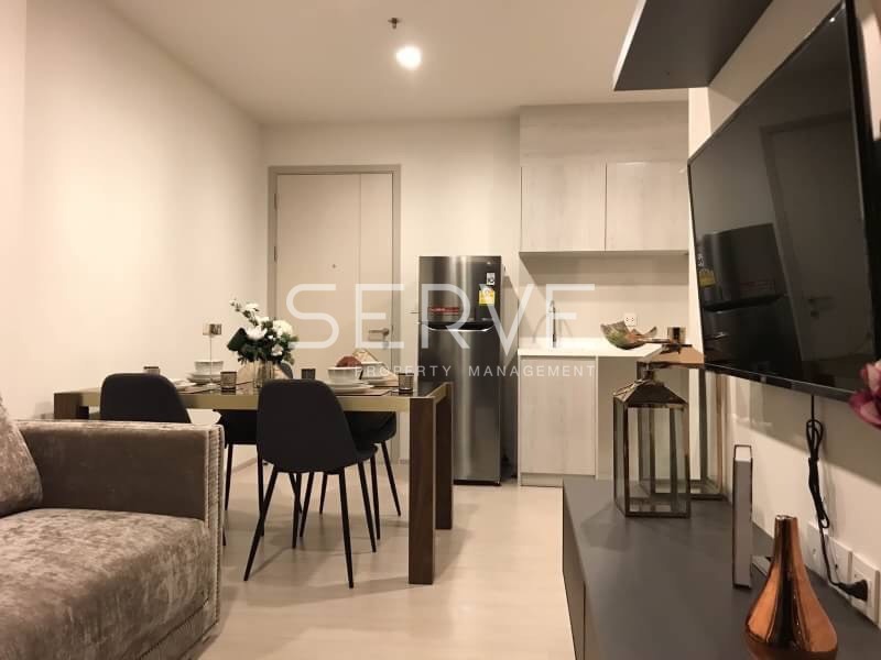 For RentCondoOnnut, Udomsuk : 🔥1 Bed Large Room 47 sq.m. High Fl. 15+ Good Location BTS Phra Khanong 600 m. at Life Sukhumvit 48 Condo / Condo For Rent