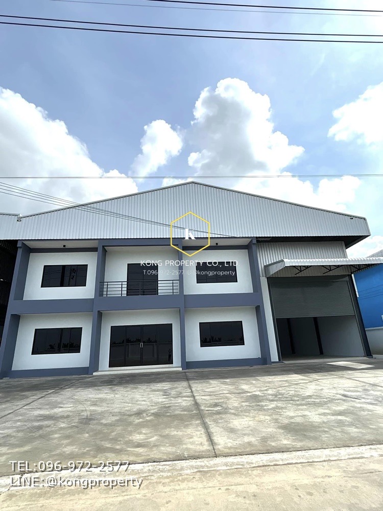 For RentWarehouseMahachai Samut Sakhon : Warehouse for rent, Don Kai Dee, Krathum Baen, Samut Sakhon Province, area 1900 sq m.