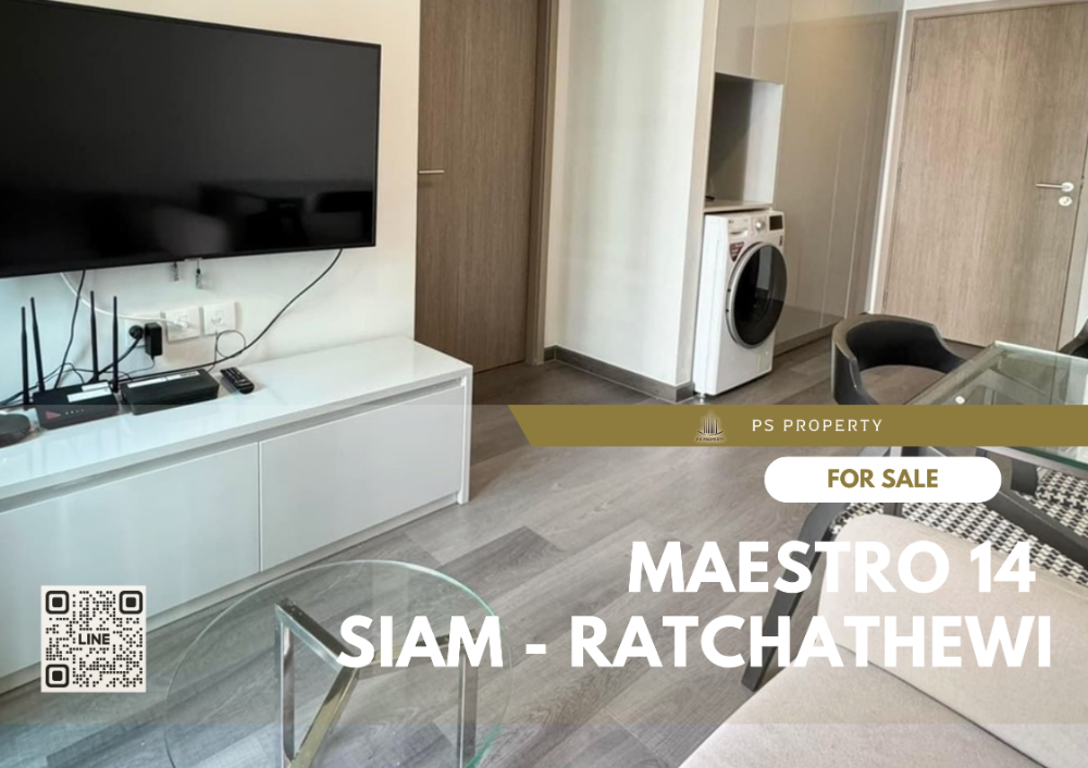 For SaleCondoRatchathewi,Phayathai : Urgent sale ✨ Maestro 14 Siam - Ratchathewi ✨ Pet Friendly, complete furniture and electrical appliances.