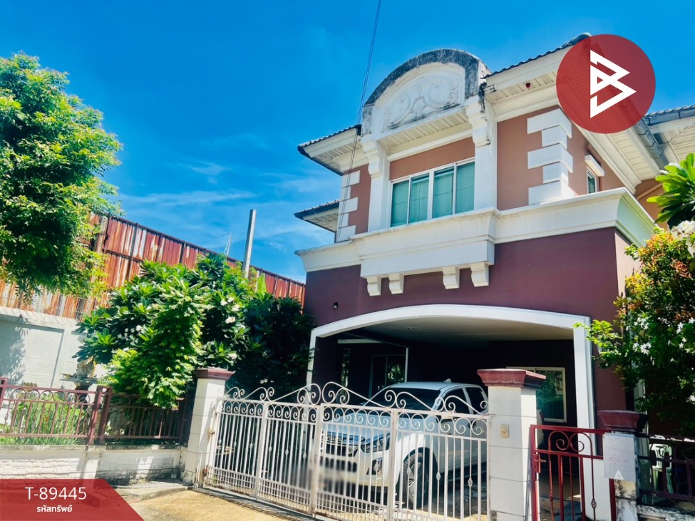 For SaleHouseLadkrabang, Suwannaphum Airport : Corner detached house for sale, Euro Prime Village, Lat Krabang 24/1, Bangkok, ready to move in.