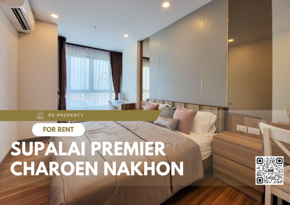 For RentCondoWongwianyai, Charoennakor : For rent 📍 Supalai Premier Charoen Nakhon 📍 Fully furnished and electrical appliances, near BTS Golden Line.