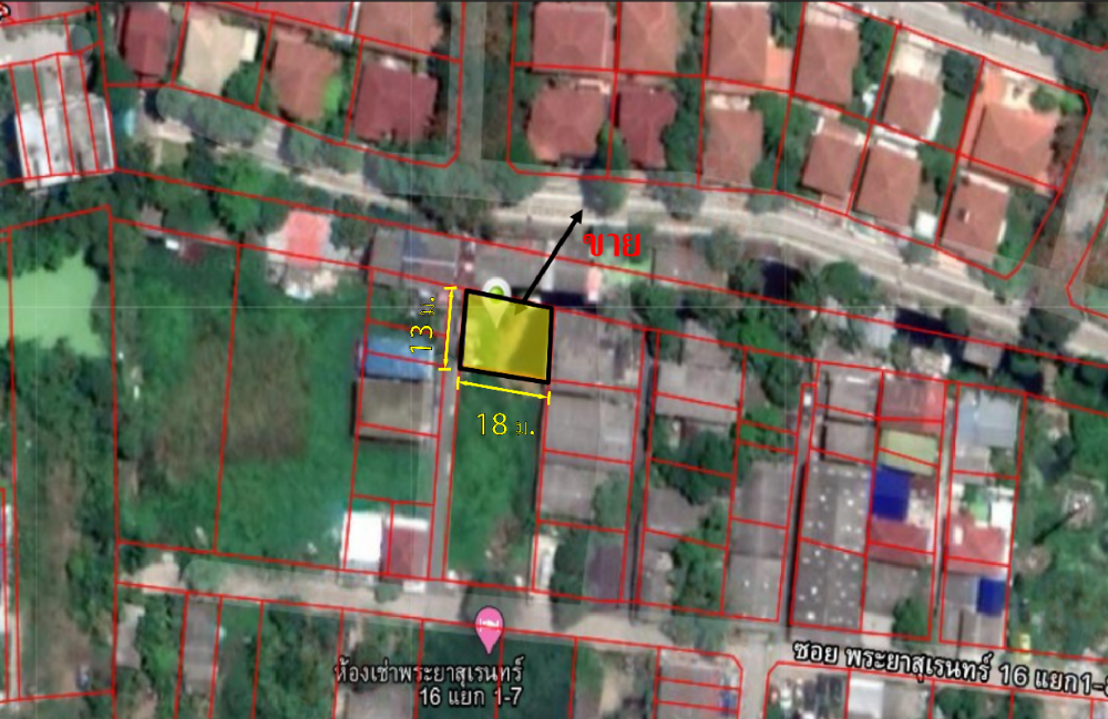 For SaleLandNawamin, Ramindra : Land for sale, Soi Phraya Suren 16, area 58 sq m., width 13 meters, price less than a million❗